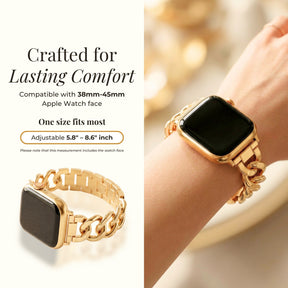 Gouden geweven luxe Apple Watch-bandje