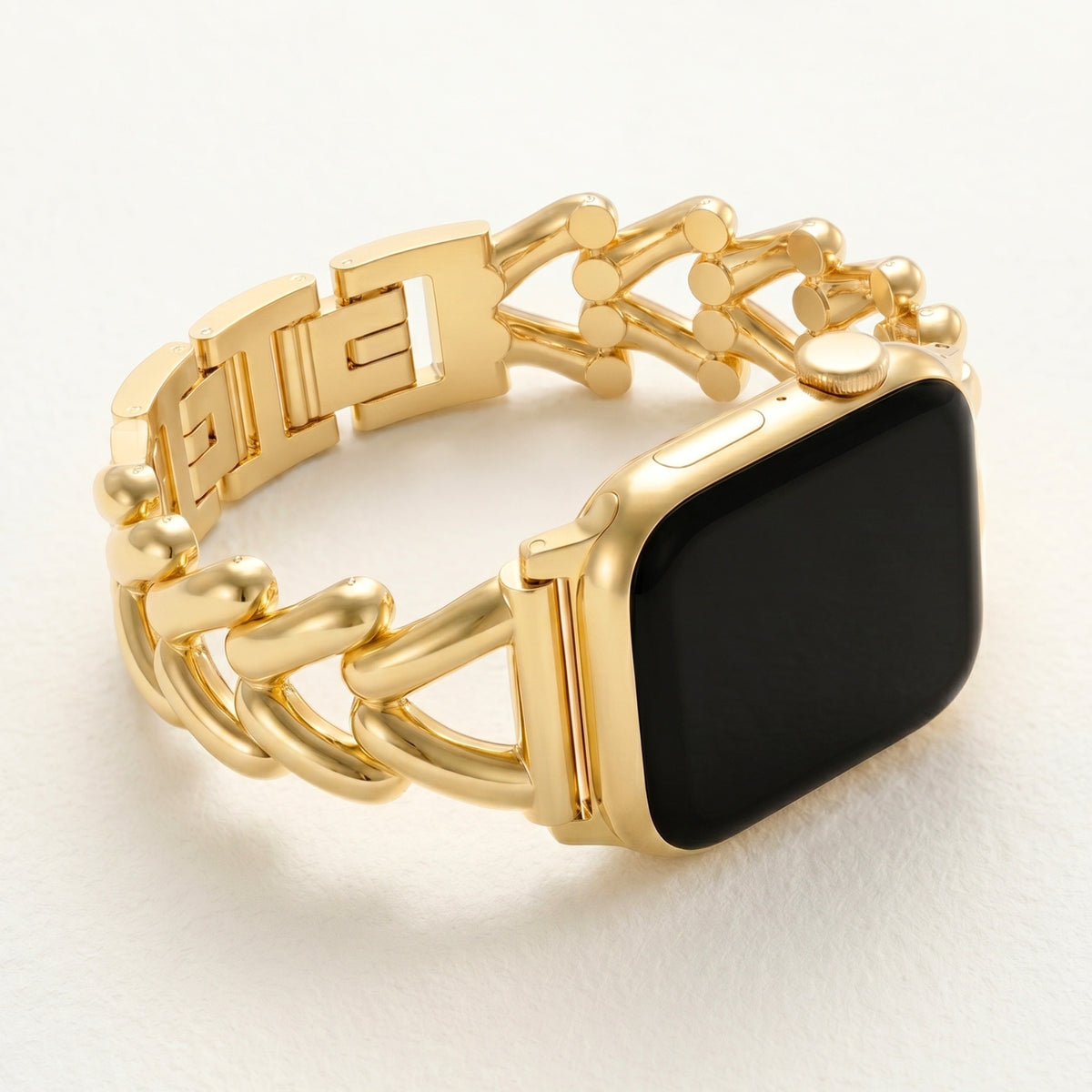 Bracelet de luxe Apple Watch en tresse dorée