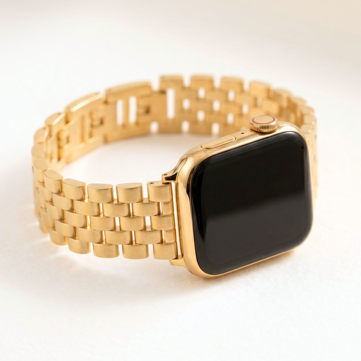 Bracelet Apple Watch de luxe chic doré