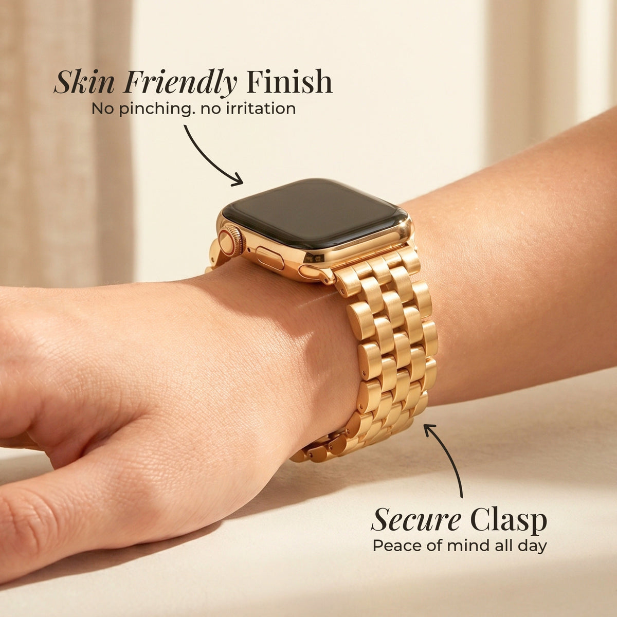 Goldenes Chic Luxus Apple Watch Armband