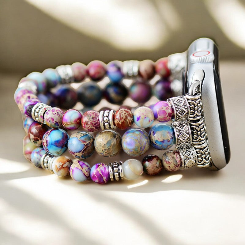 Intense Jasper Stretch Apple Watch-band