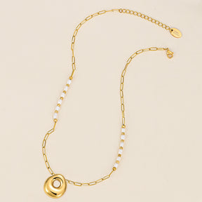 Gouden Glow Bubble Letter Initial Ketting