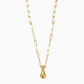 Gouden Glow Bubble Letter Initial Ketting