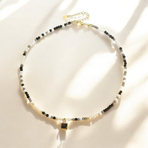 Monochrome Glamour Kristallen Choker Ketting