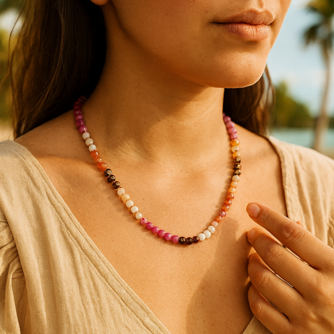 Ruby Blush Steen Ketting
