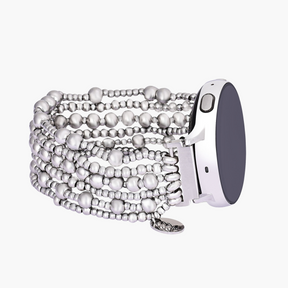 Platinum Demure Stretch Apple Watch-band