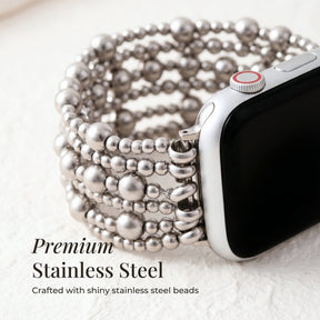 Platinum Demure Stretch Apple Watch Armband