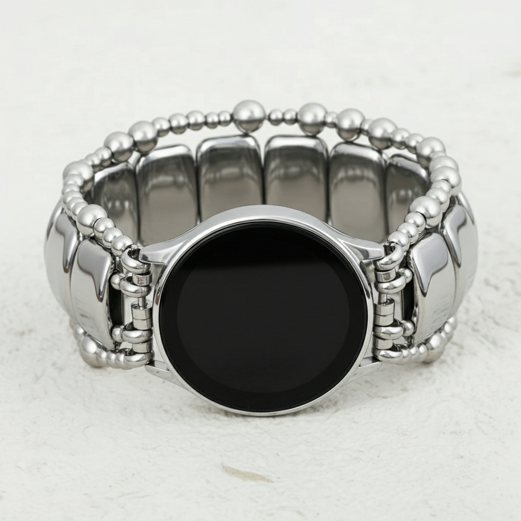 Bracelet extensible Platinum Noir pour Samsung Galaxy Watch