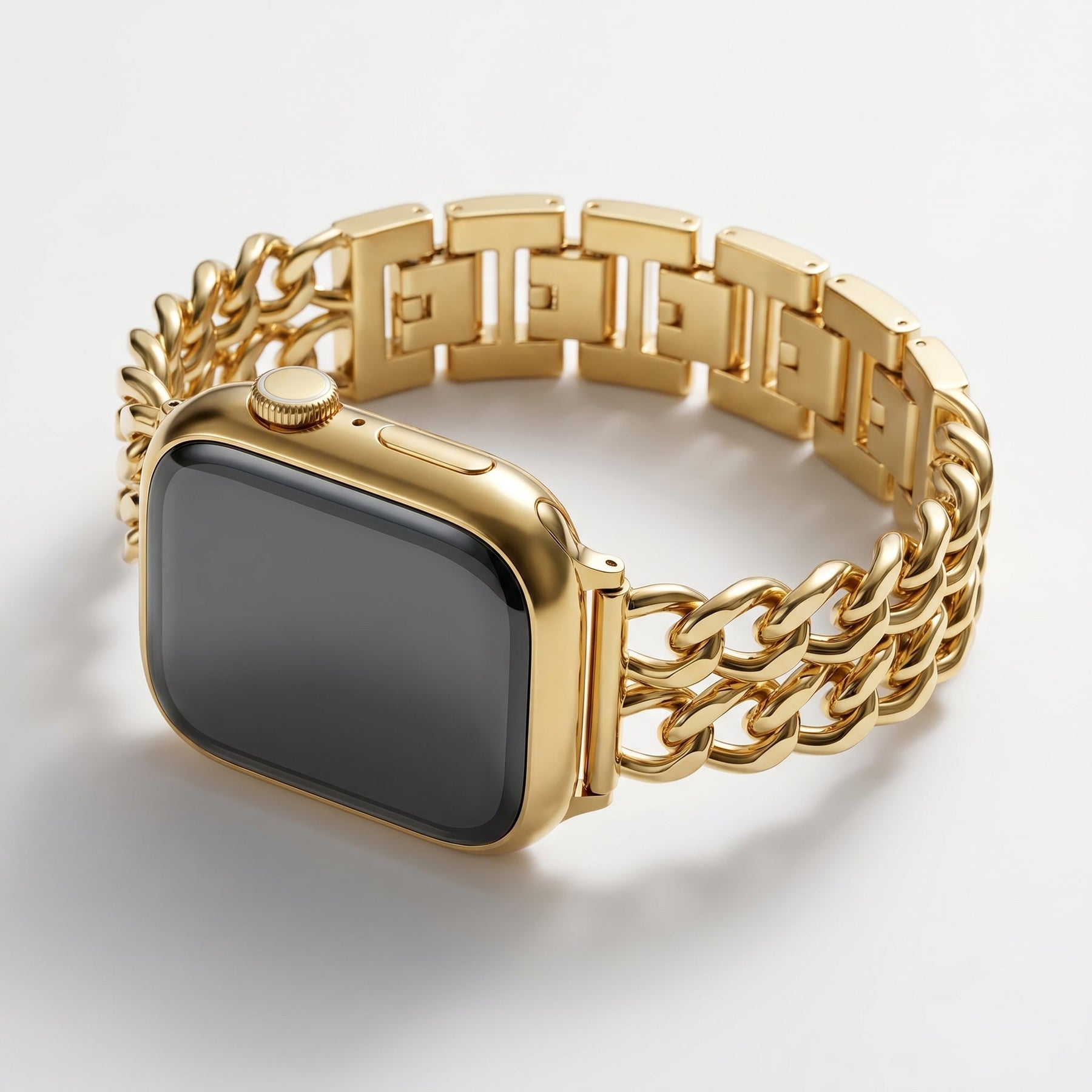 Goldfarbiges Curve Luxusarmband für Apple Watch