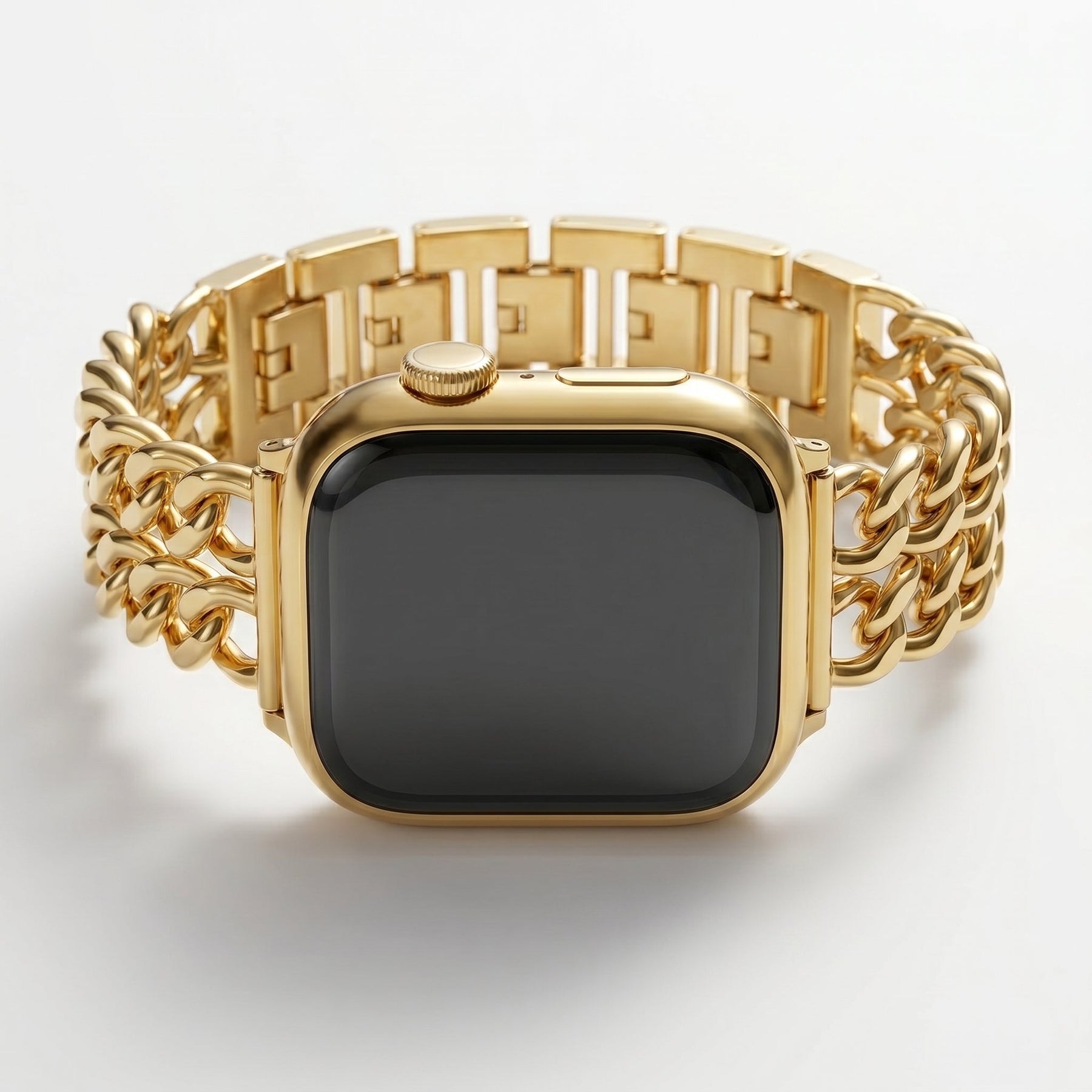 Goldfarbiges Curve Luxusarmband für Apple Watch