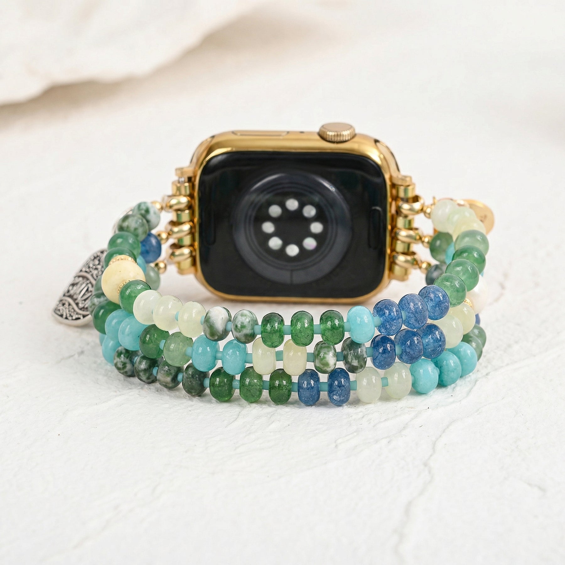 Jade Pearl Love MOM Stretch Apple Watch Armband