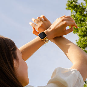 Maanverlichte Agaat Harmony Apple Watch -band