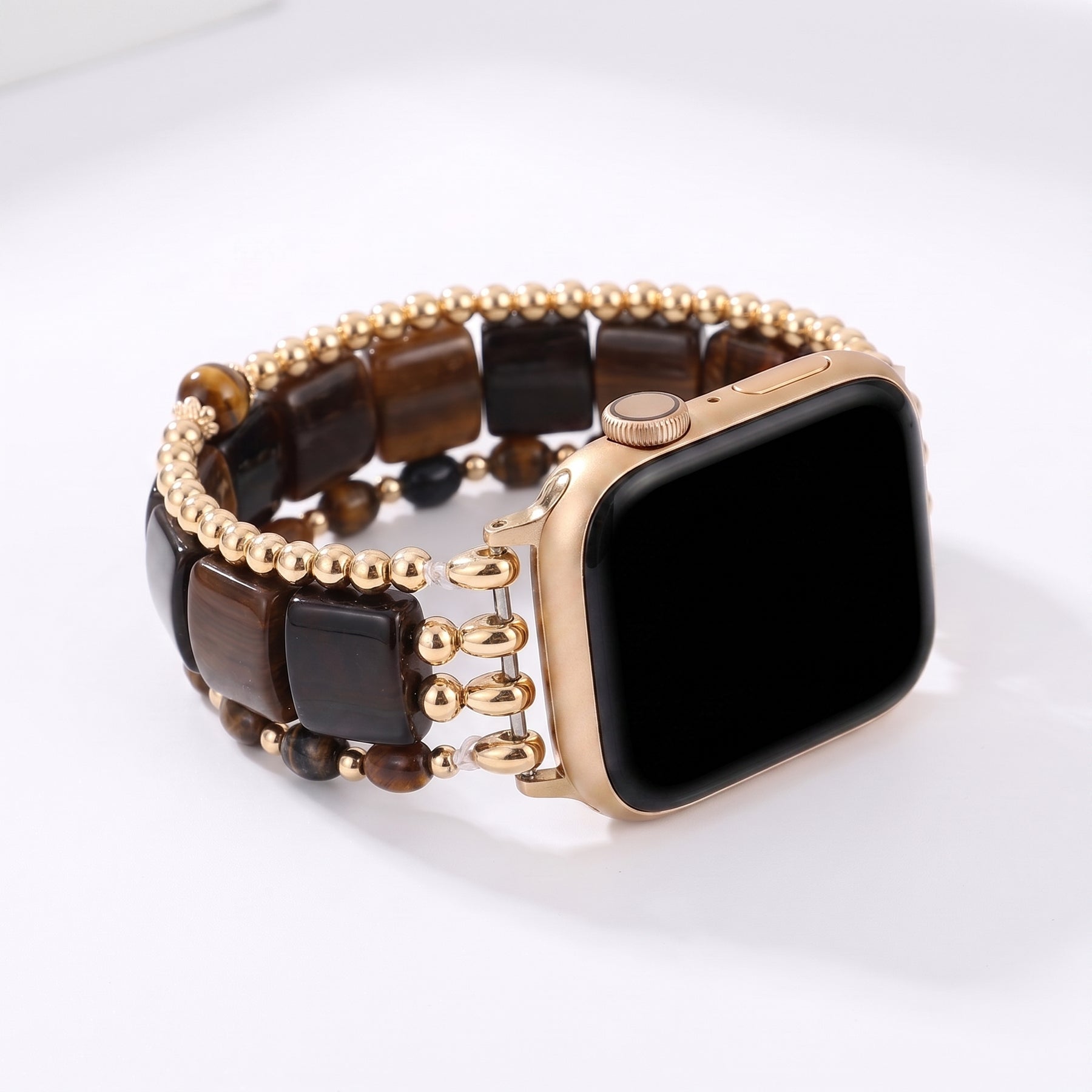 Violet Hour-amethistkleurig rekbaar Apple Watch-bandje, zilver