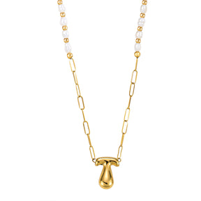 Gouden Glow Bubble Letter Initial Ketting