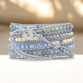 Bracelet enveloppant en argent Reine Topaze de guérison