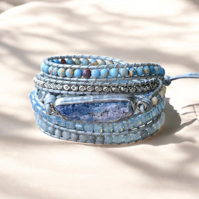 Bracelet enveloppant en argent Reine Topaze de guérison
