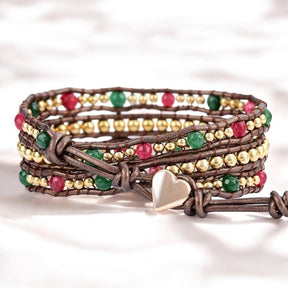 Frohe Weihnachten Herz Wickelarmband