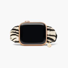 Zebra luxe lederen Apple Watch -band