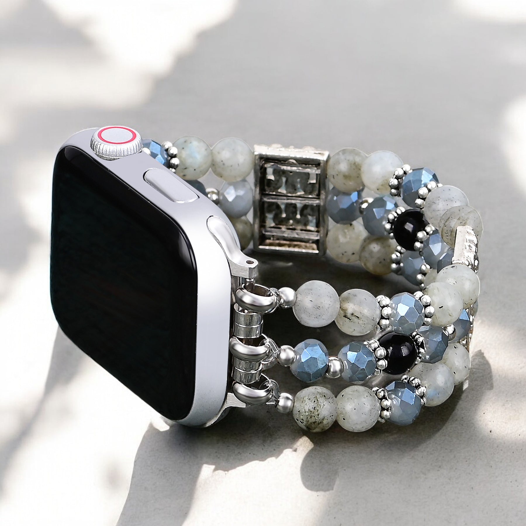 Bracelet Apple Watch en Labradorite Indigo Artisanal