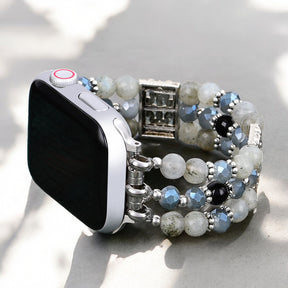 Bracelet Apple Watch en Labradorite Indigo Artisanal