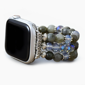 Bracelet Apple Watch extensible en cristal d'agate