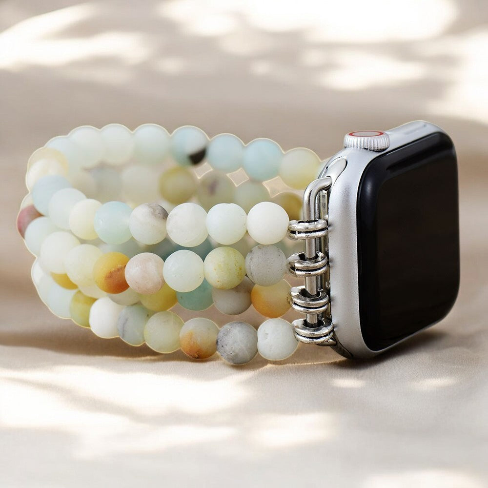 Stretch-Armband Apple Watch mit Amazonit-Jaspis