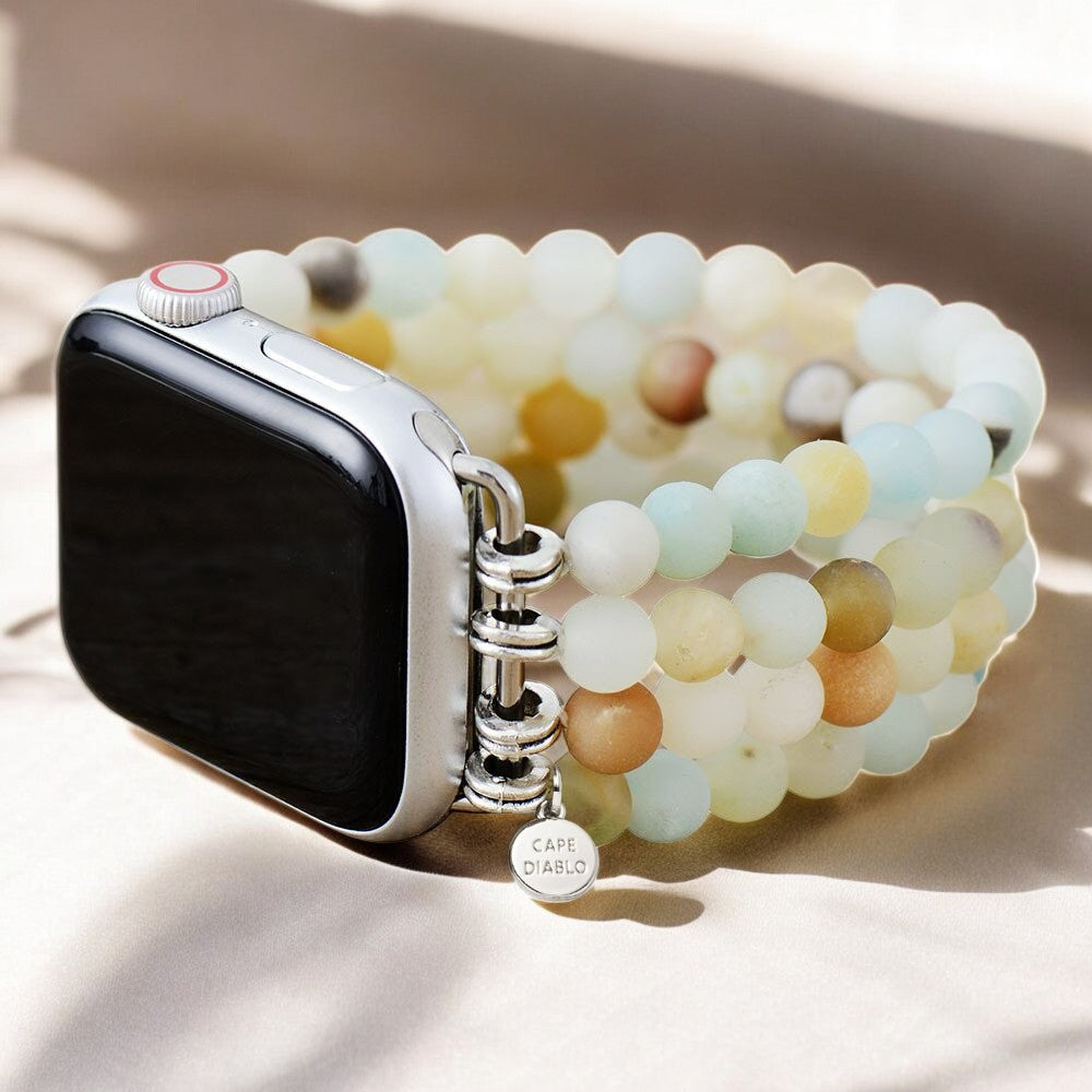 Stretch-Armband Apple Watch mit Amazonit-Jaspis