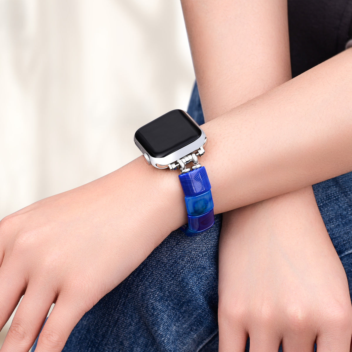 Ethereal Dune Agate Stretch Apple Watch Armband