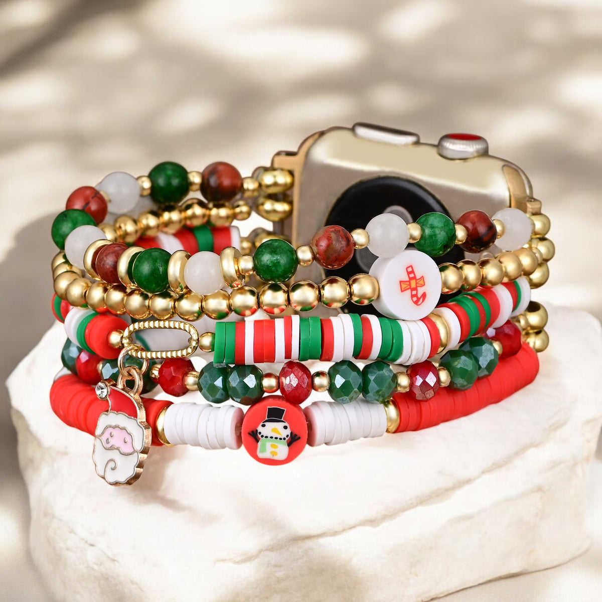 Bracelet Apple Watch extensible Santa Sparkle