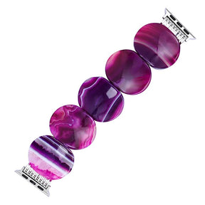 Mystic Plum Agaat Rekbare Apple Watch Band