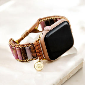 Bloeiende Rhodoniet Apple Watch-band