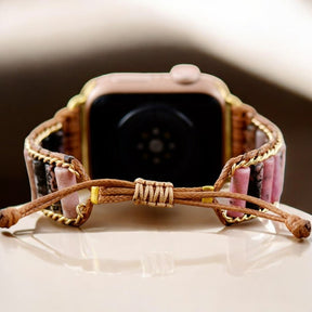 Bloeiende Rhodoniet Apple Watch-band