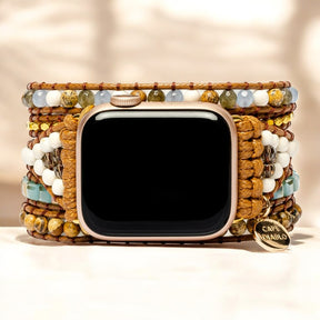 Bracelet Apple Watch en jaspe Terre Bleue