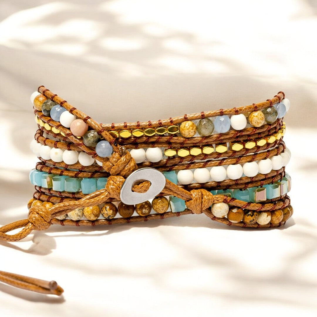 Bracelet Apple Watch en jaspe Terre Bleue
