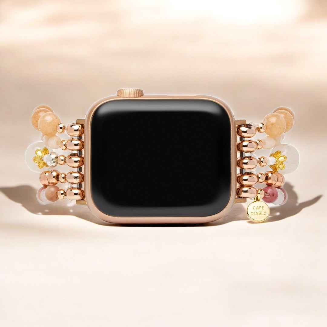 Bordeauxroze Stretch Apple Watch Bandje