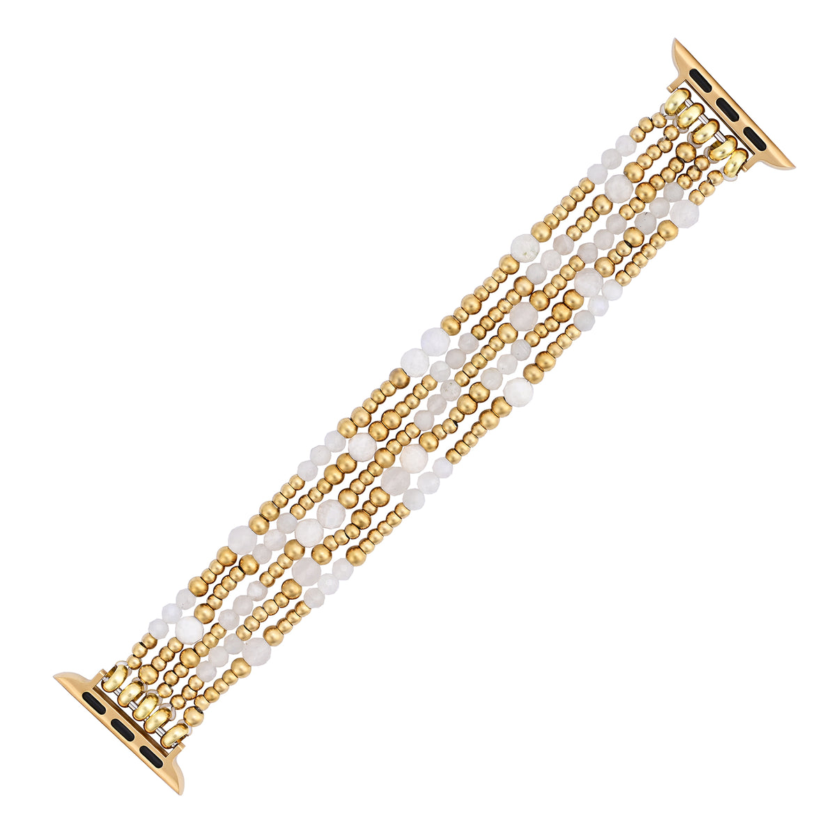 Gouden Halo Maansteen Rekbare Apple Watch Band