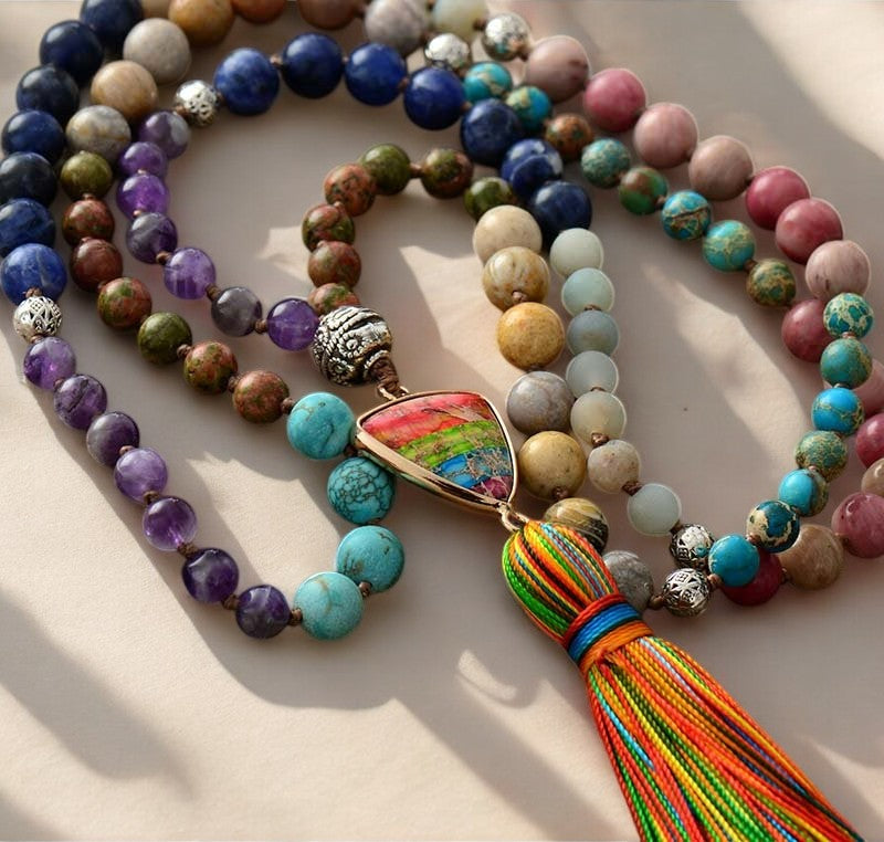 Chakra Charm Tassel Ketting