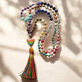 Chakra Charm Tassel Ketting