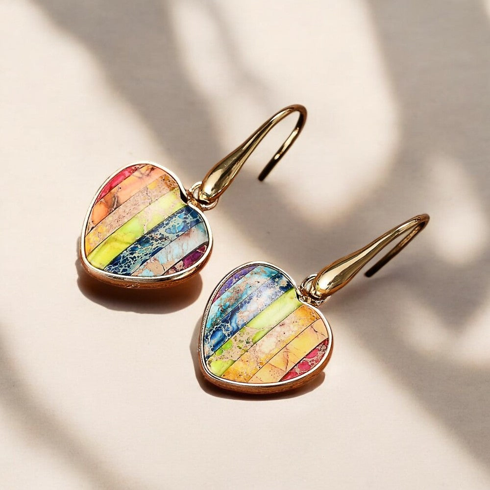 Boucles d'oreilles Énergie du Cœur Chakra