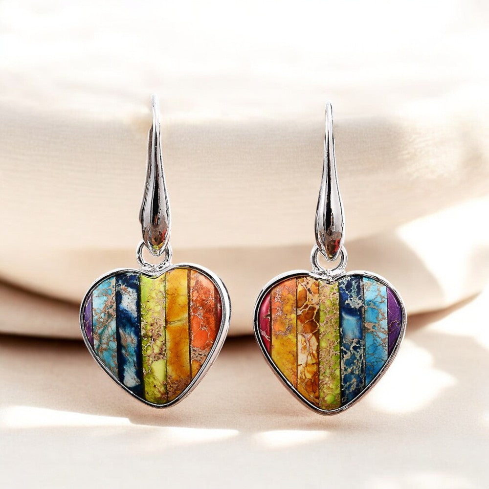 Boucles d'oreilles Énergie du Cœur Chakra