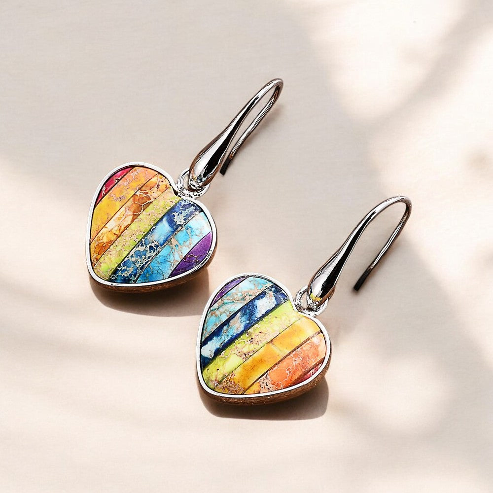 Boucles d'oreilles Énergie du Cœur Chakra