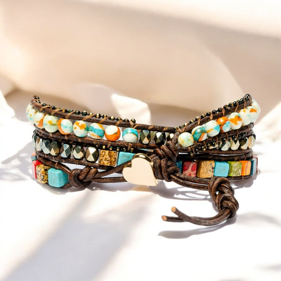 Chakra-Mondlicht-Schutz-Wickelarmband