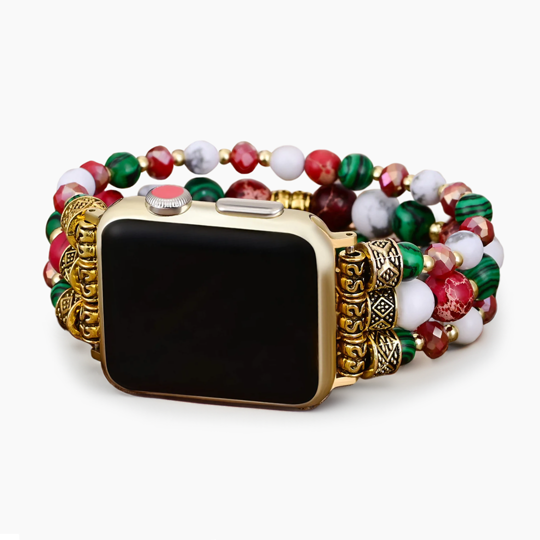 Fröhlicher Claus Stretch-Apple-Watch-Armband