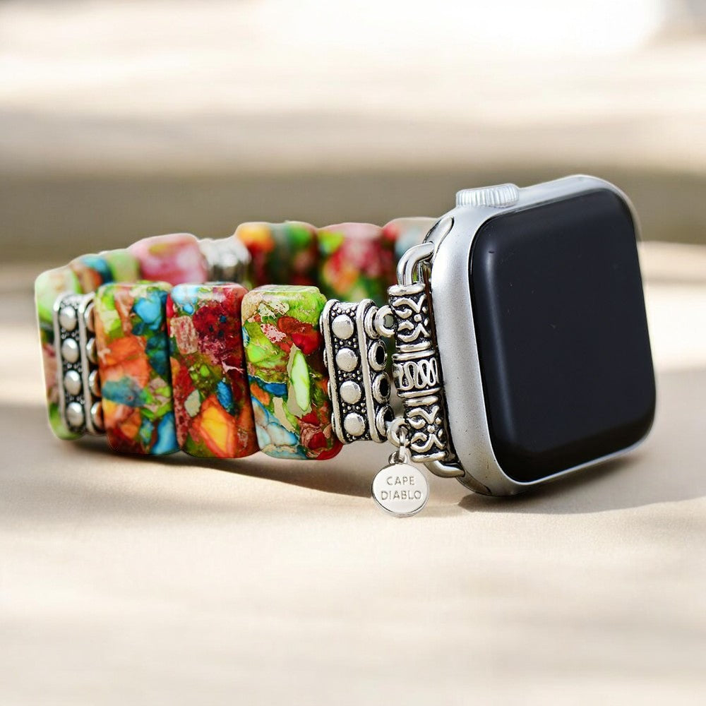 Chique bloemenstretch Apple Watch -bandje