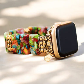 Chique bloemenstretch Apple Watch -bandje