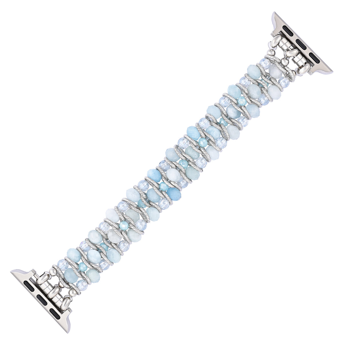 Aquamarijn Saffier Gevlochten Apple Watch Band
