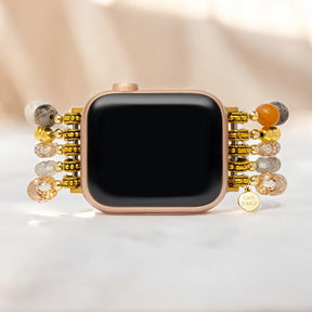 Donker Champagne Stretch Apple Watch Bandje