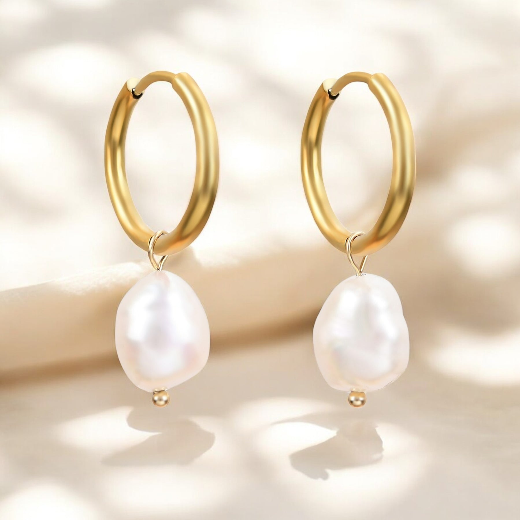 Boucles d'oreilles créoles à breloques en perles