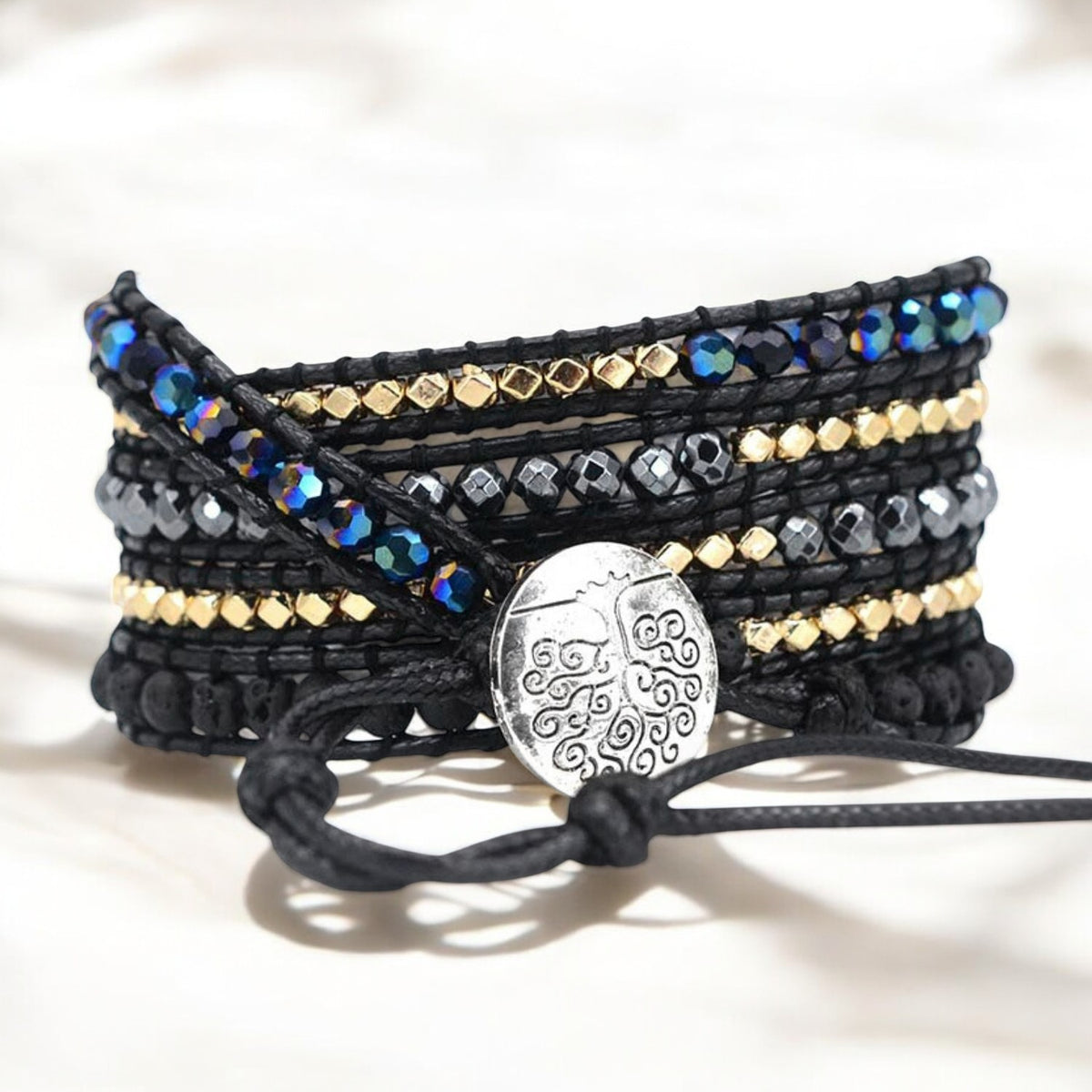Eclipse donkere maan armband