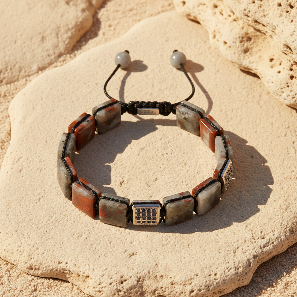 Herren Afrikanisches Blutstein Armband